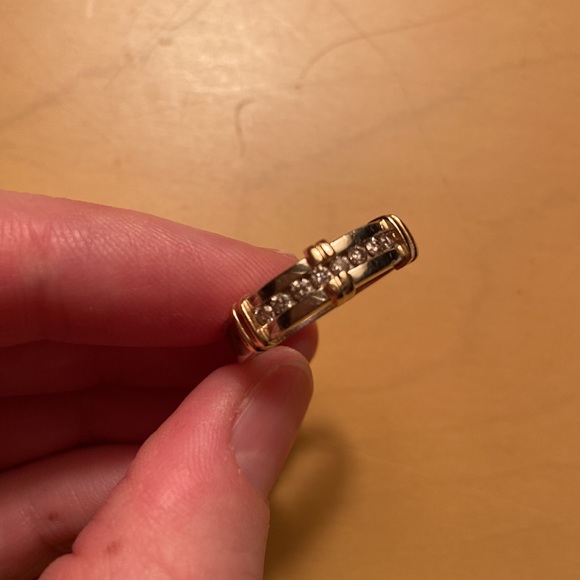 14k White and Yellow Gold Ring with Diamonds - Picture 13 of 13
